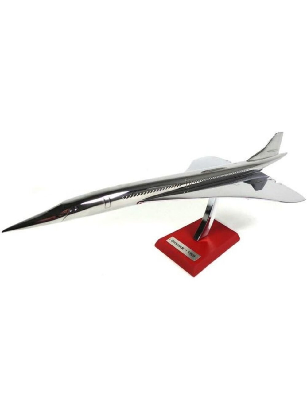Vintage 1969 Concorde Model Airplane 1/200 Scale - Silver Collectible Decor